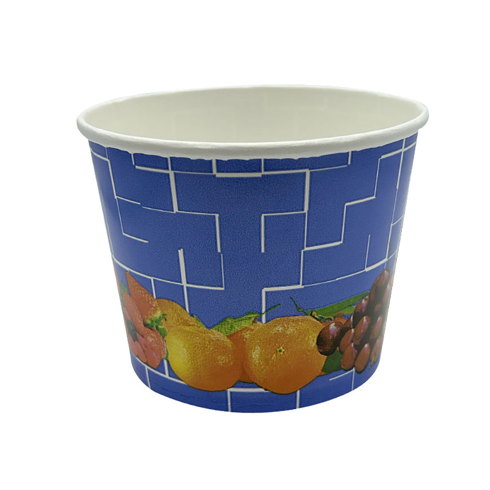 50 Eisbecher 580 ml Früchte Blau Ø 110 x 84 mm Hartpapier
