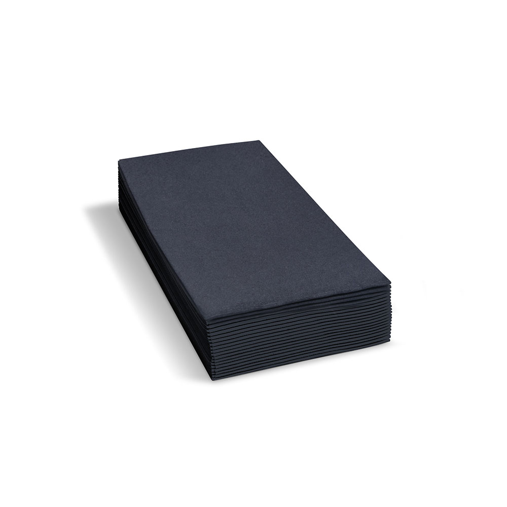 250 Servietten Tafelservietten 33 x 33 cm schwarz – 3-lagig, 1/8 Kopffalz