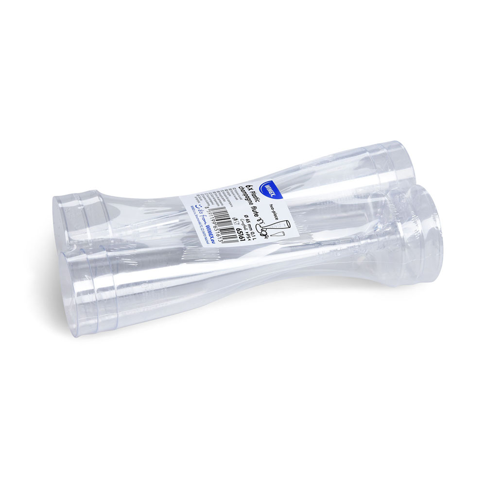 216 Sektglas 100 ml mit Steckfuß Polystyrol zweiteilig Einweg