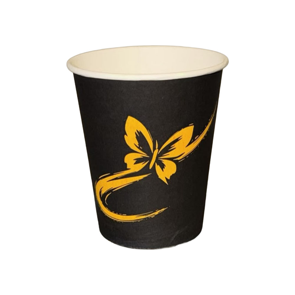 50 Kaffeebecher Coffee To Go Becher 200 ml 8 oz New Butterfly Ø 80 x 90 mm
