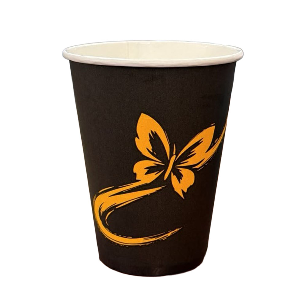 50 Latte-Macchiato-Becher Coffee To Go Becher 300ml 12 oz New Butterfly Ø 90 mm