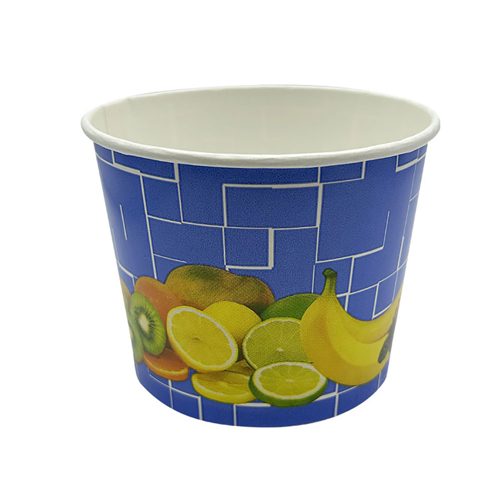 50 Eisbecher 580 ml Früchte Blau Ø 110 x 84 mm Hartpapier