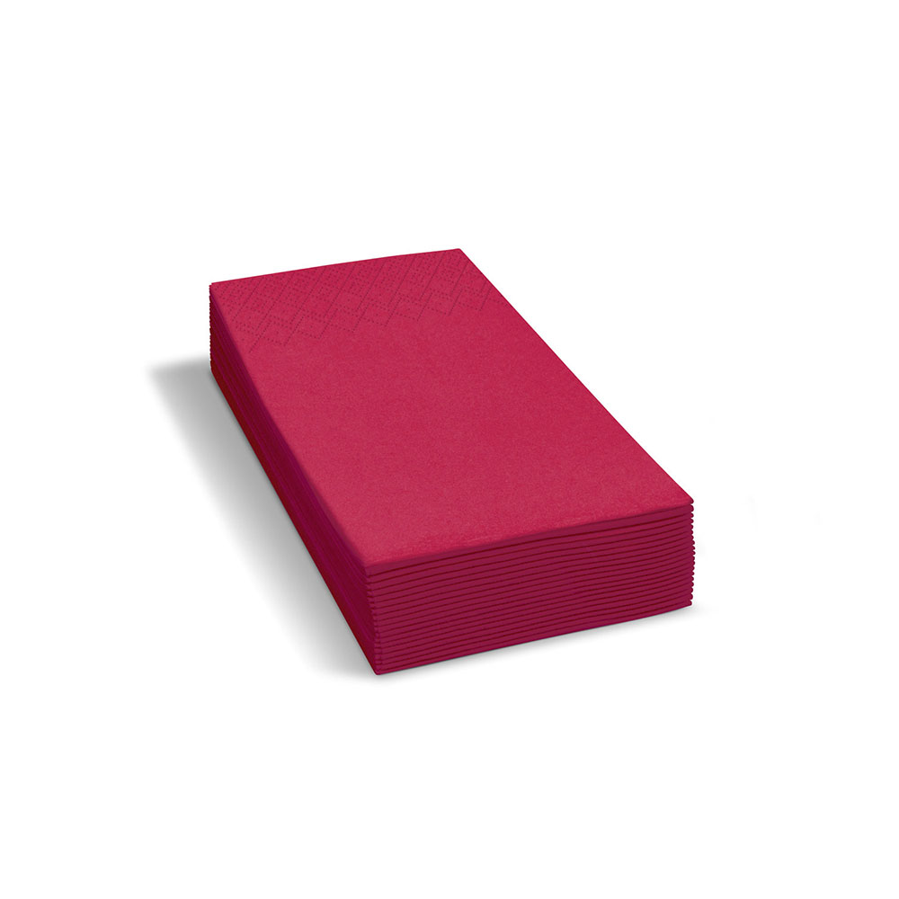 1500 Servietten Tafelservietten 33 x 33 cm weinrot – 3-lagig, 1/8 Kopffalz