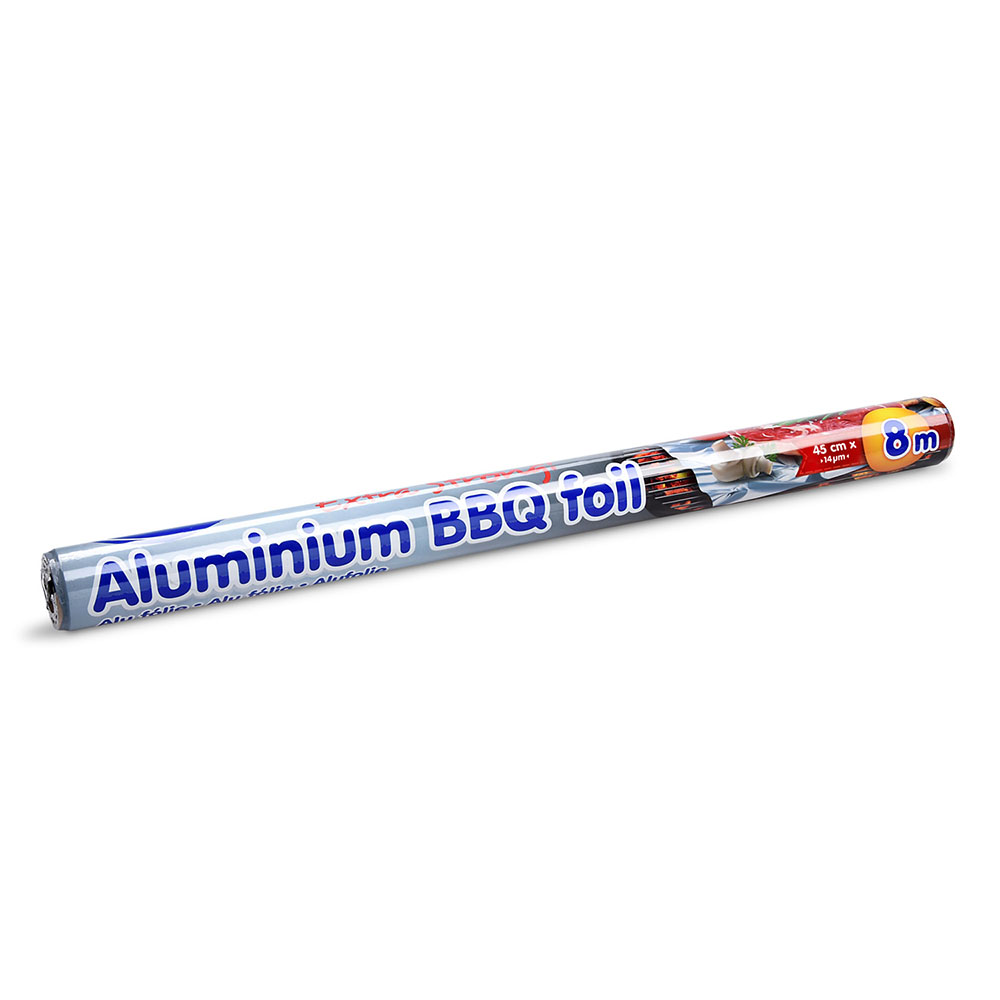 1 Alufolie Aluminiumfolie Alu-Grillfolie 45 cm x 8 m – 14 µm auf Rolle