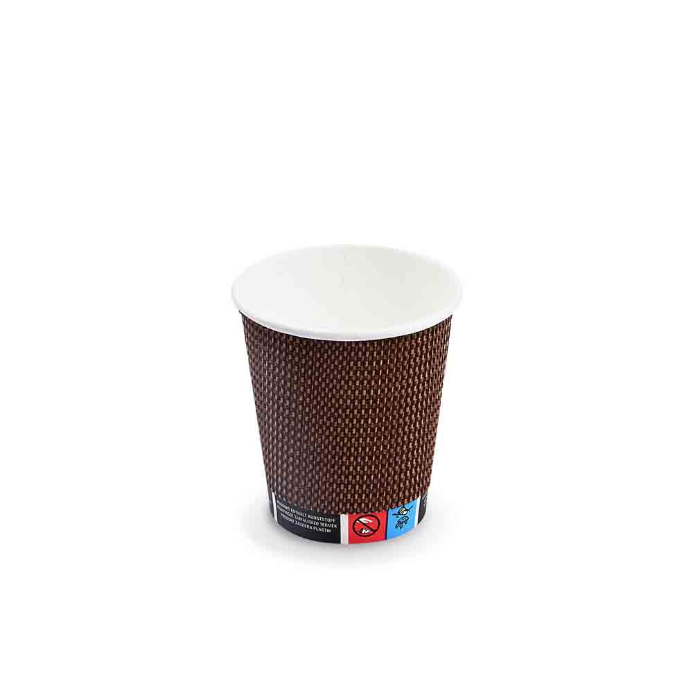 25 2W Coffee to go Kaffeebecher „Premium“ Ø80x92mm 200ml doppelwandig braun