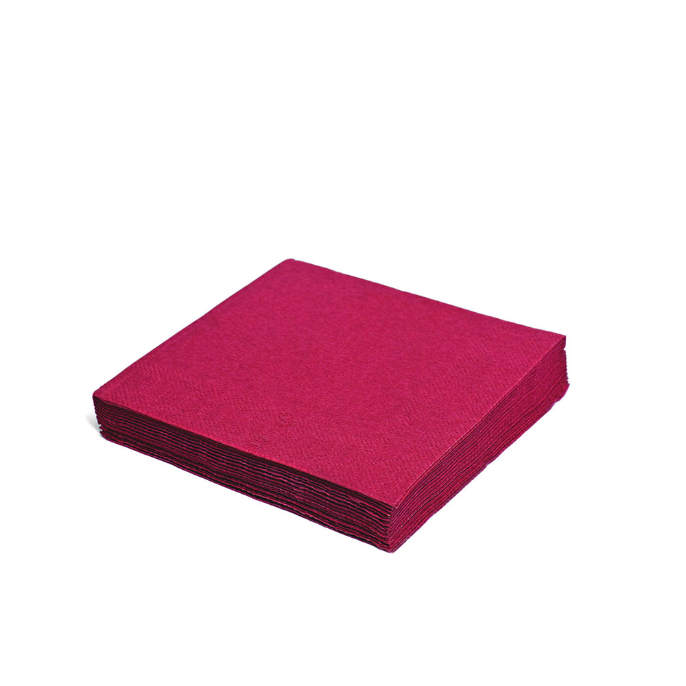 250 Servietten Tafelservietten 33 x 33 cm Weinrot – 3-lagig, 1/4 Falz