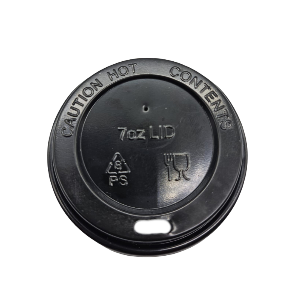100 Coffee-to-go-Deckel Ø 73 mm Schwarz PS mit Trinköffnung