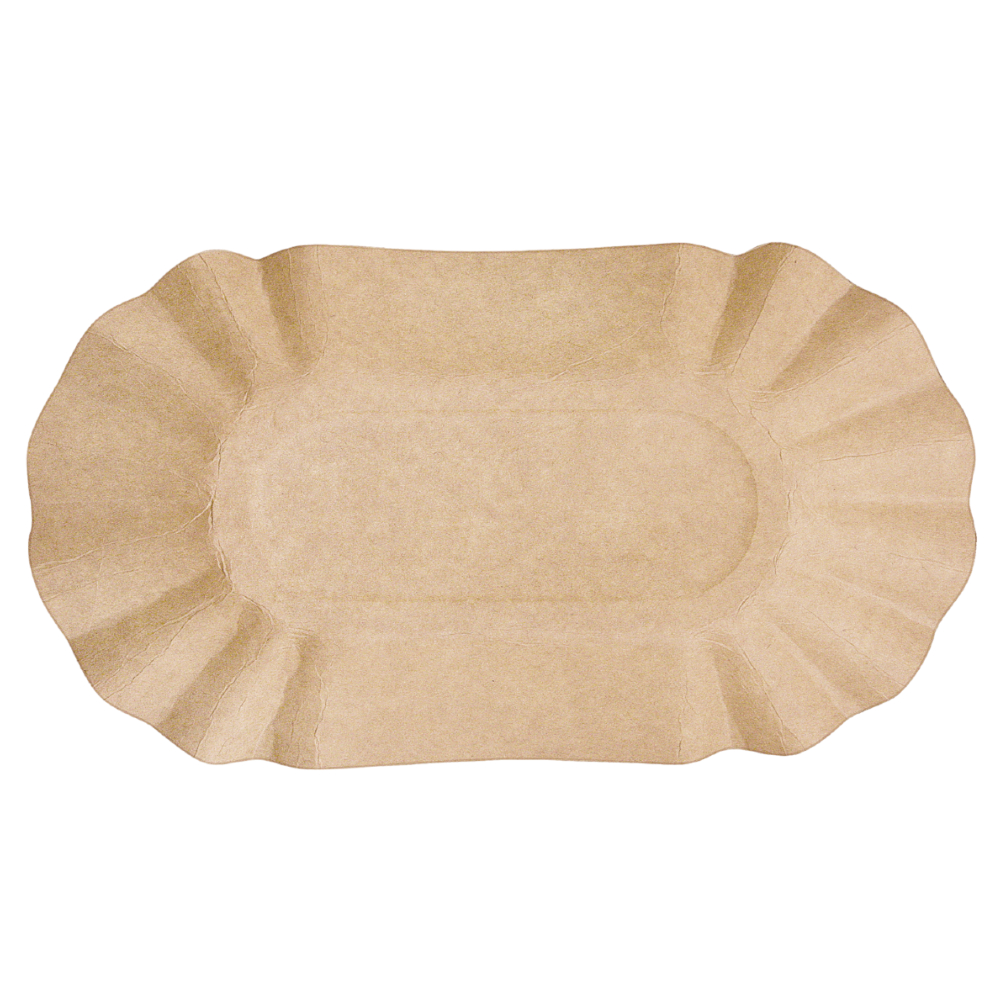 250 Pappschalen Pommesschalen oval FF 19x11x3 cm braun – mit Fettbarriere