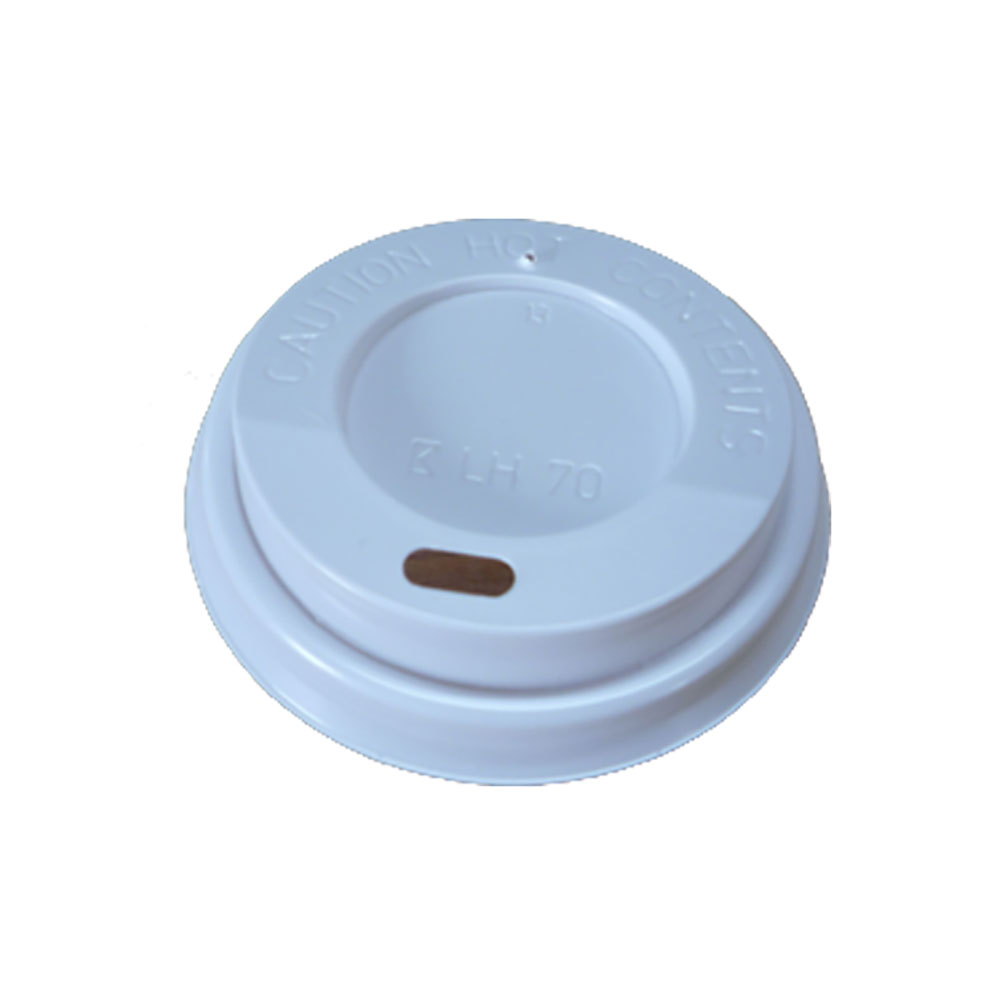 100 Coffee-to-go-Deckel Ø 70,3 mm PS Weiß mit Trinköffnung