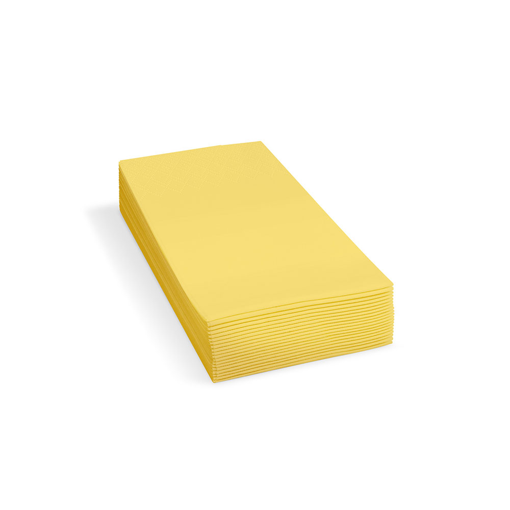 1500 Servietten Tafelservietten 33 x 33 cm gelb – 3-lagig, 1/8 Kopffalz
