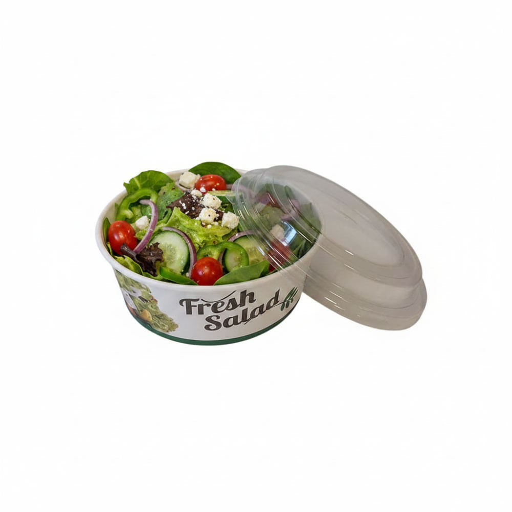 200 Salatschalen Salat-Bowl 1300 ml Fresh Salad mit Deckel – Ø 185 mm