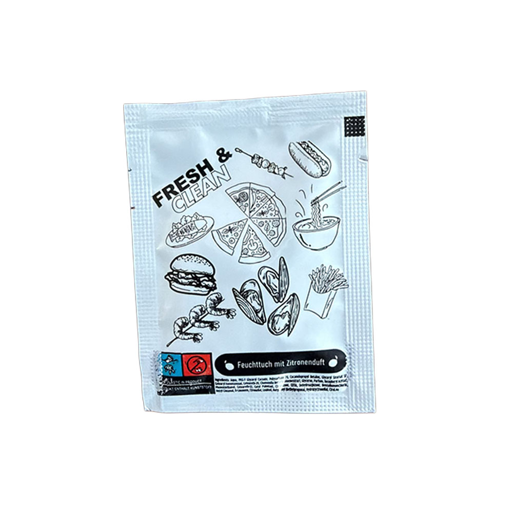 1000 Erfrischungstücher 15 x 10 cm Weiß Zitronenduft Weiß verpackt