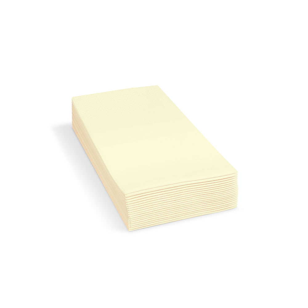 1500 Servietten Tafelservietten 33 x 33 cm champagner – 3-lagig, 1/8 Kopffalz