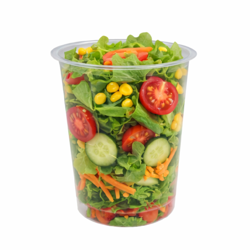608 PP-Becher 400 ml / 0,4 l Ø 90 x 124 mm klarer Salat-Shaker Randvoll 520 ml