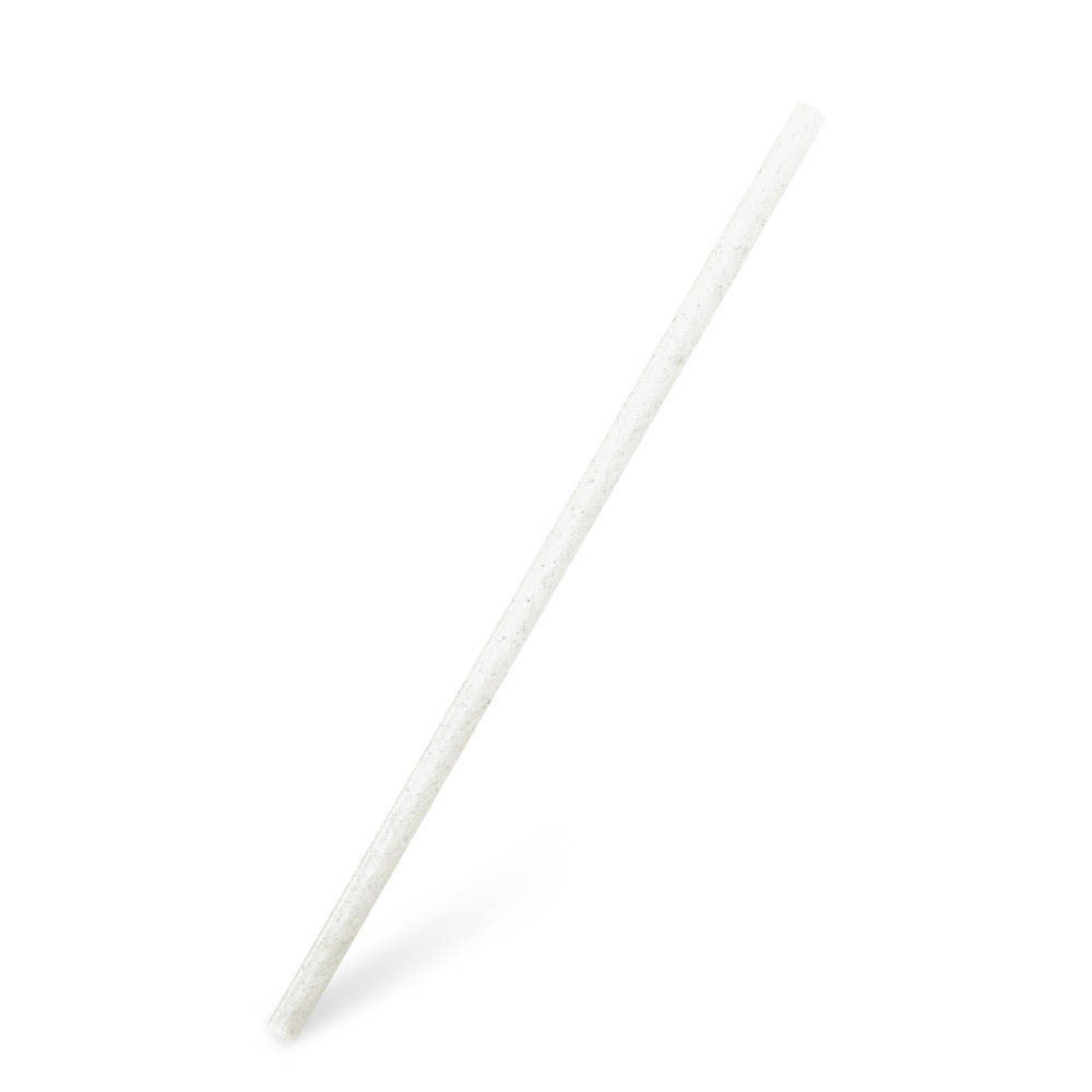 2400 Trinkhalme 100% Biomaterial weiß`JUMBO` Ø 8 mm x 25 cm