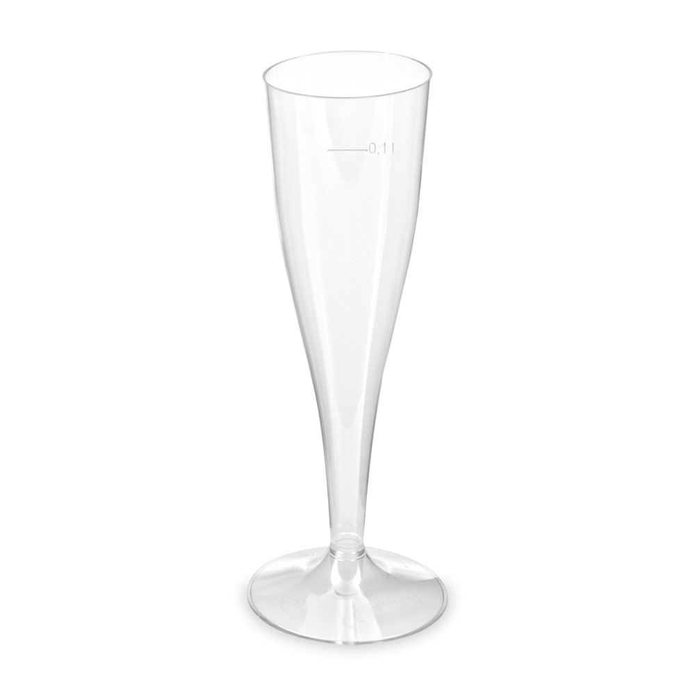 216 Sektglas 100 ml mit Steckfuß Polystyrol zweiteilig Einweg