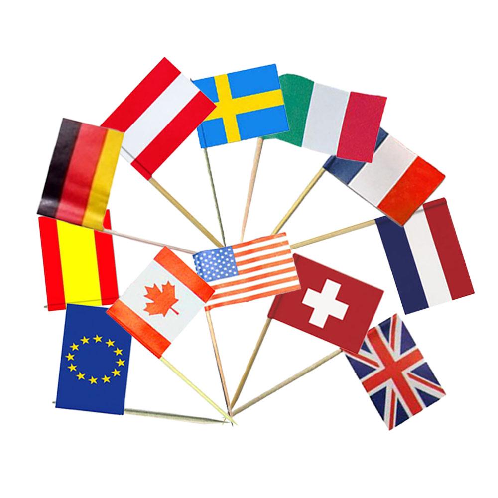 200 Flaggen-Picker Flag-Pin Länder nach Wahl 7 cm Pickser Deko Fahnen Fingerfood 200 Flaggen-Picker Flag-Pin Länder nach Wahl 7 cm Pickser Deko Fahnen Fingerfood