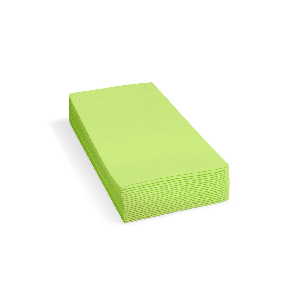 250 Servietten Tafelservietten 33 x 33 cm gelbgrün – 3-lagig, 1/8 Kopffalz