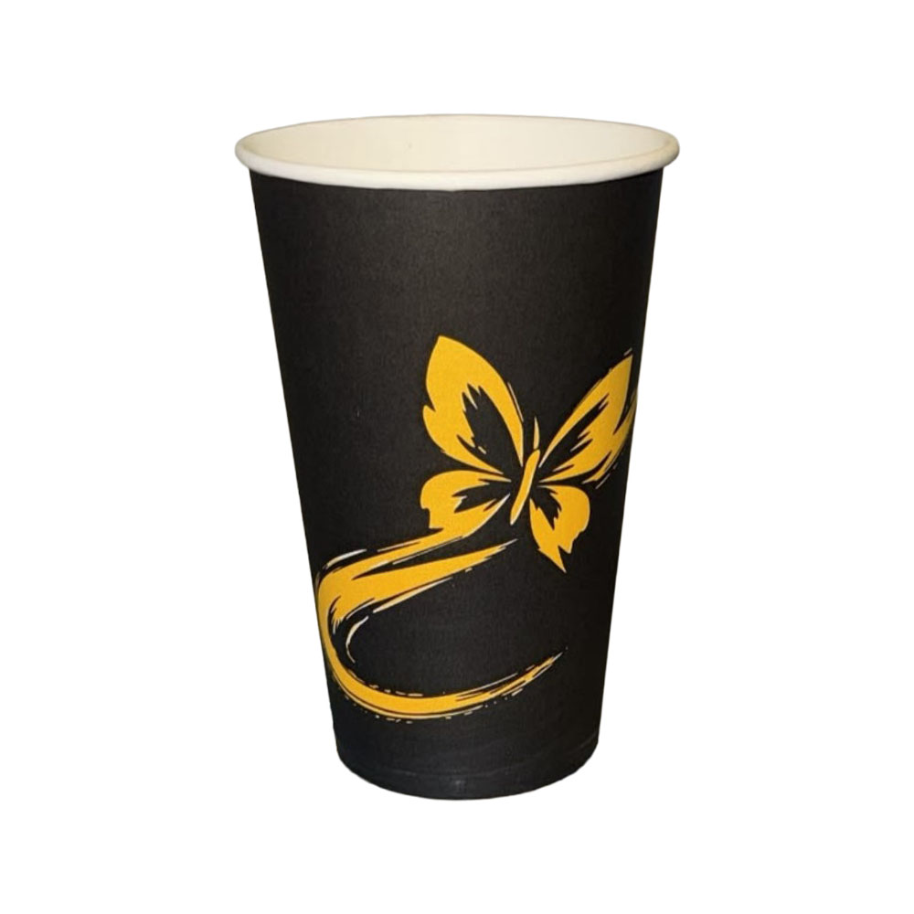 1000 Cappuccinobecher Coffee To Go 300 ml 12 oz New Butterfly Ø 80 mm Slim Line