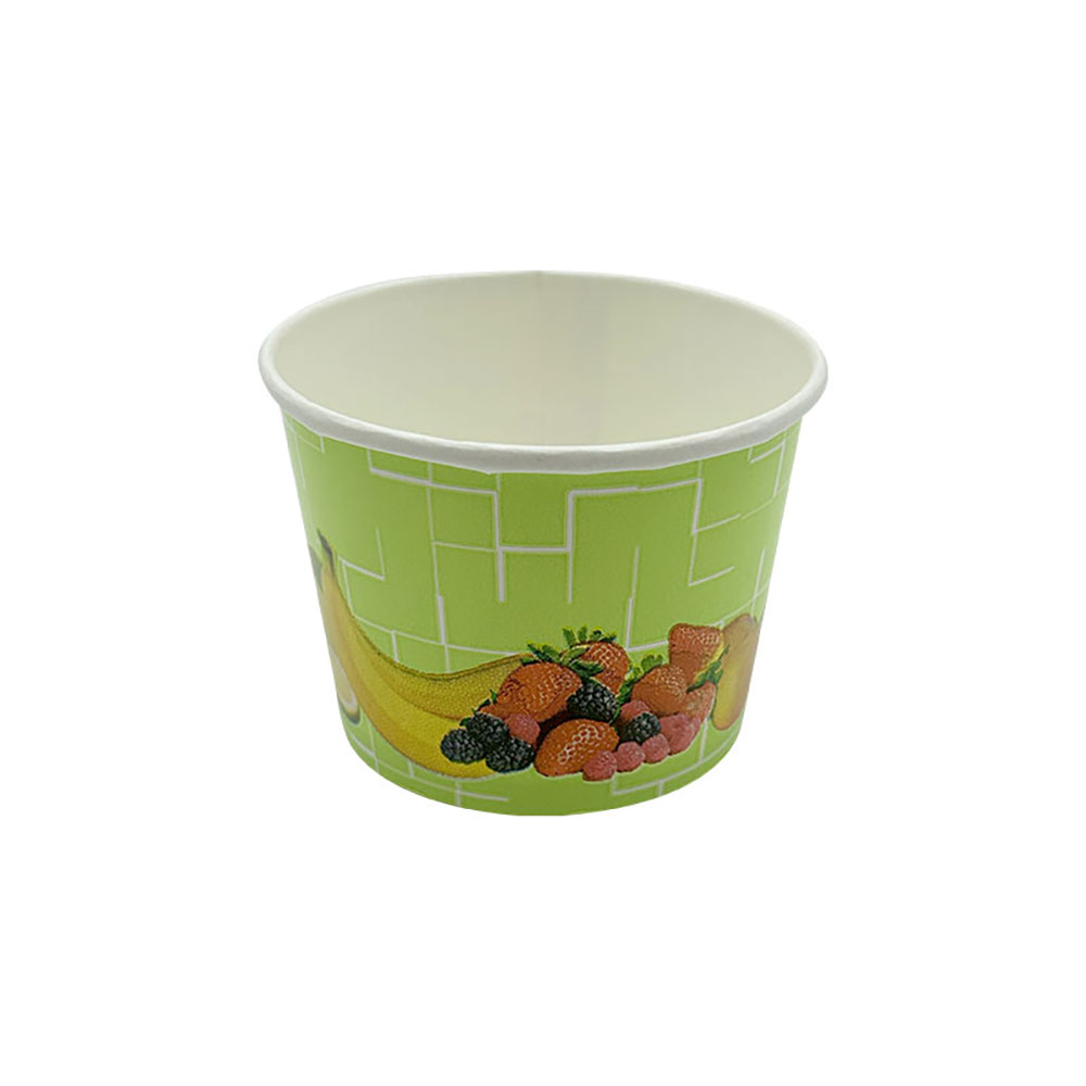 45 Eisbecher 140 ml Früchte Grün Ø 73 x 52 mm Hartpapier