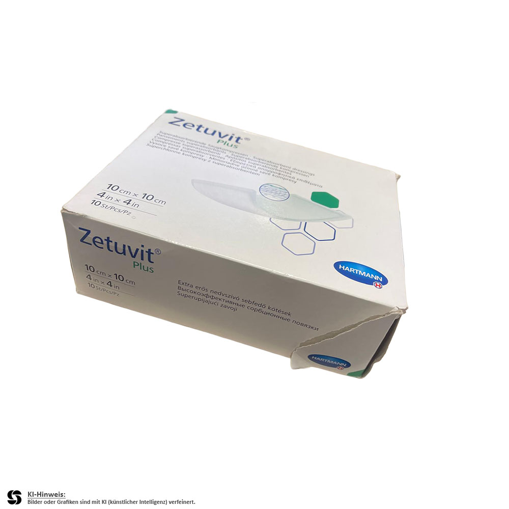 10 Sterile Saugkompressen Hartmann Zetuvit Plus (10 x 10 cm) MHD 04/2024