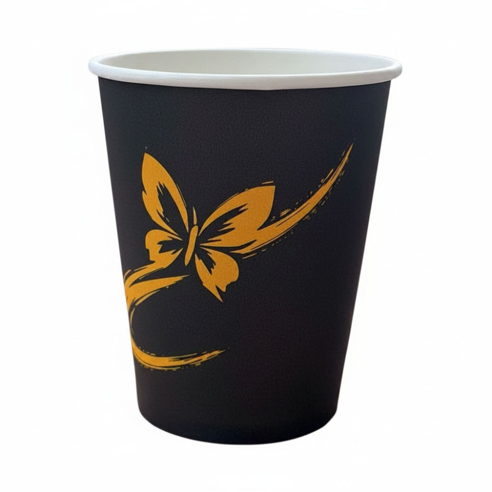 50 Cappuccinobecher Coffee To Go Becher 150 ml 6 oz New Butterfly Ø 70 mm
