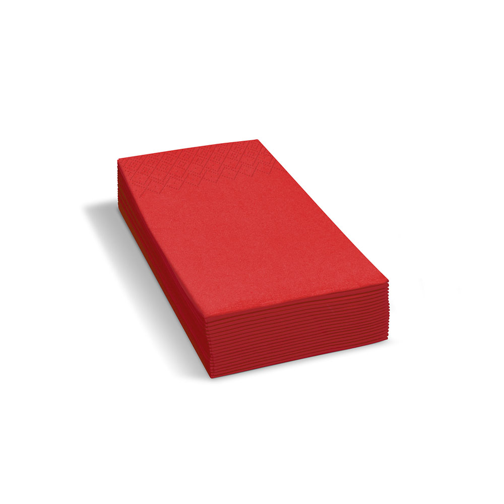 1500 Servietten Tafelservietten 33 x 33 cm rot – 3-lagig, 1/8 Kopffalz