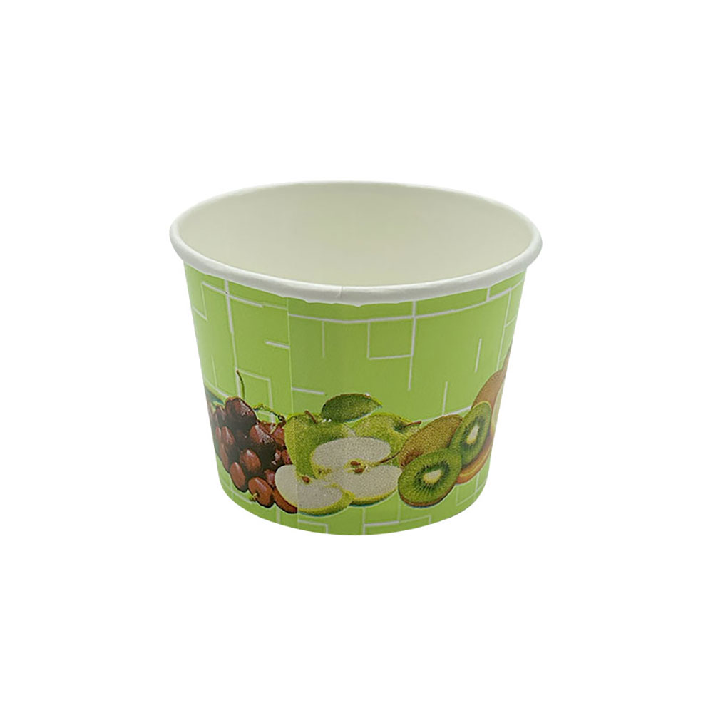 45 Eisbecher 140 ml Früchte Grün Ø 73 x 52 mm Hartpapier