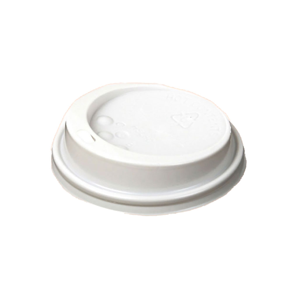 100 Coffee-to-go-Deckel Ø 85 mm Weiß PS mit Trinköffnung