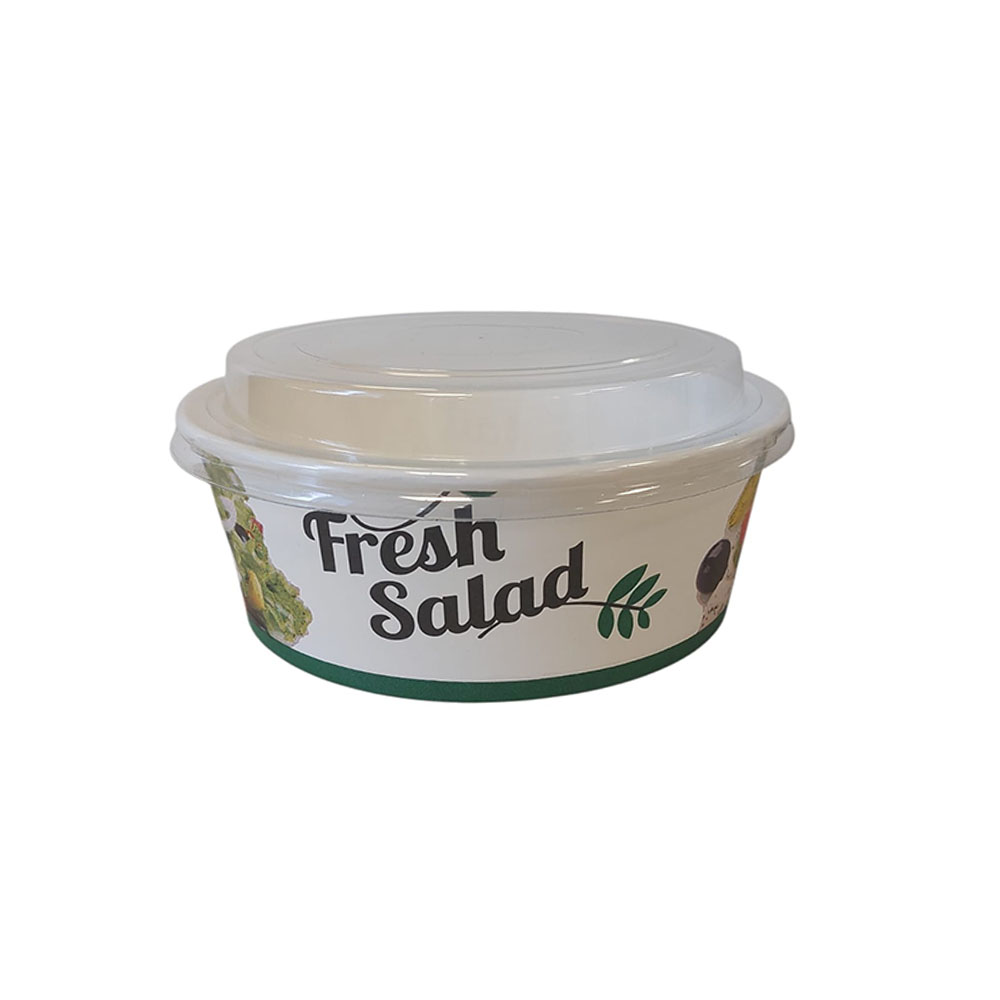 200 Salatschalen Salat-Bowl 1300 ml Fresh Salad mit Deckel – Ø 185 mm