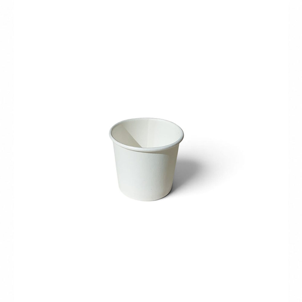 2700 Hartpapierbecher 20 ml Ø 40 x 35 mm Weiß für Deckel DL040
