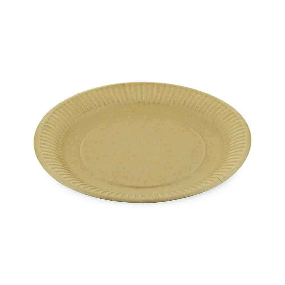 500 Pappteller rund FF Ø 23 x 1,5 cm kraft braun Snackteller mit Fettbarriere 500 Pappteller rund FF Ø 23 x 1,5 cm kraft braun Snackteller mit Fettbarriere